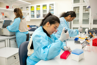 Pipetting in the Genomic lab