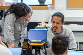 Yale students using the pXRF