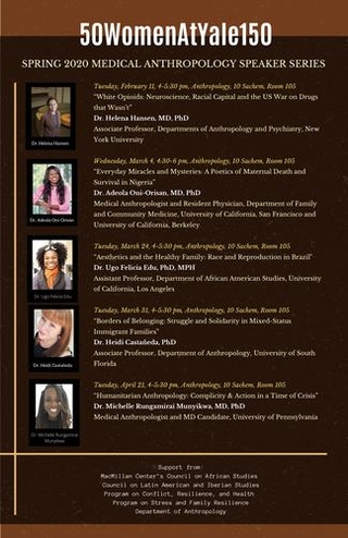 Poster for the medical anthropology speaker series